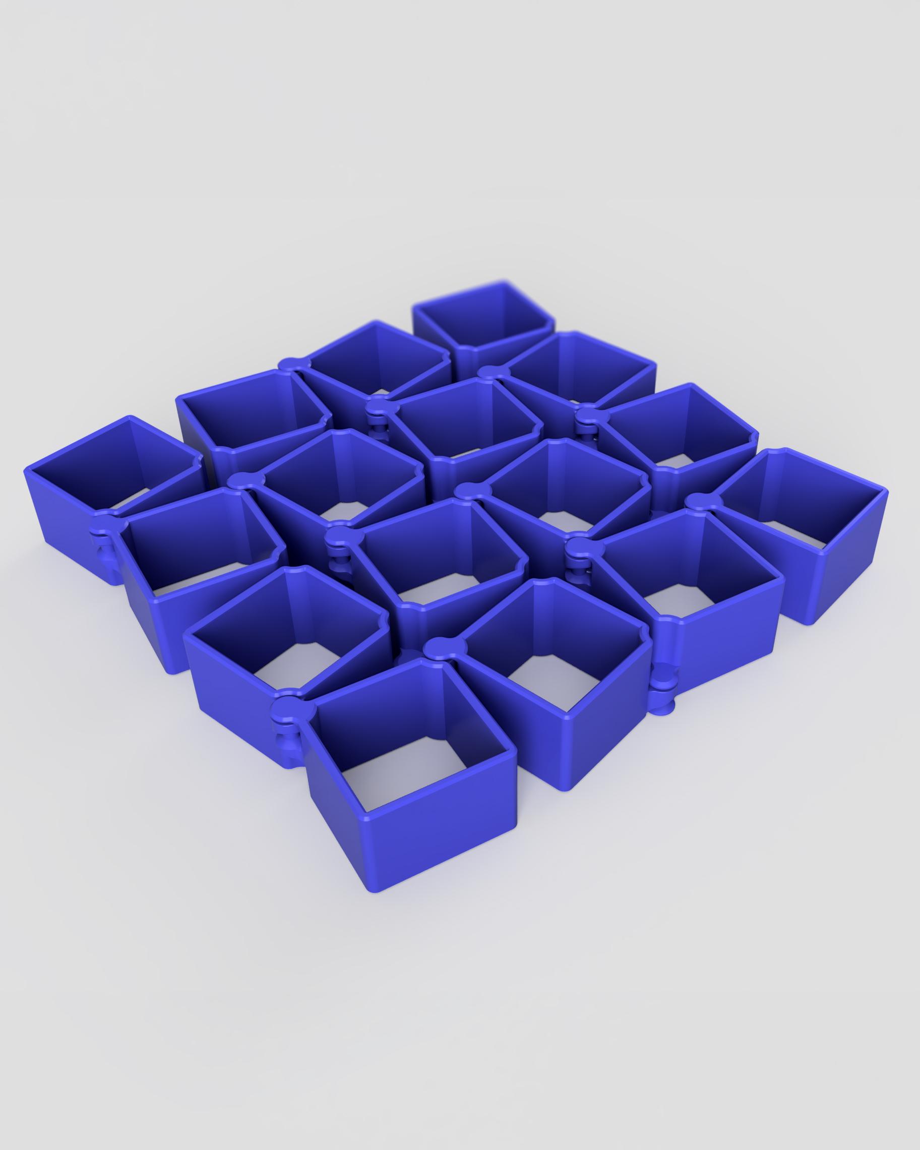 Auxetic Cubes // 30mm 4x4 3d model