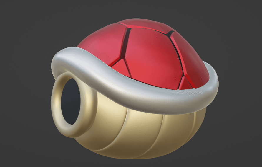 Red Koopa Shell 3d model