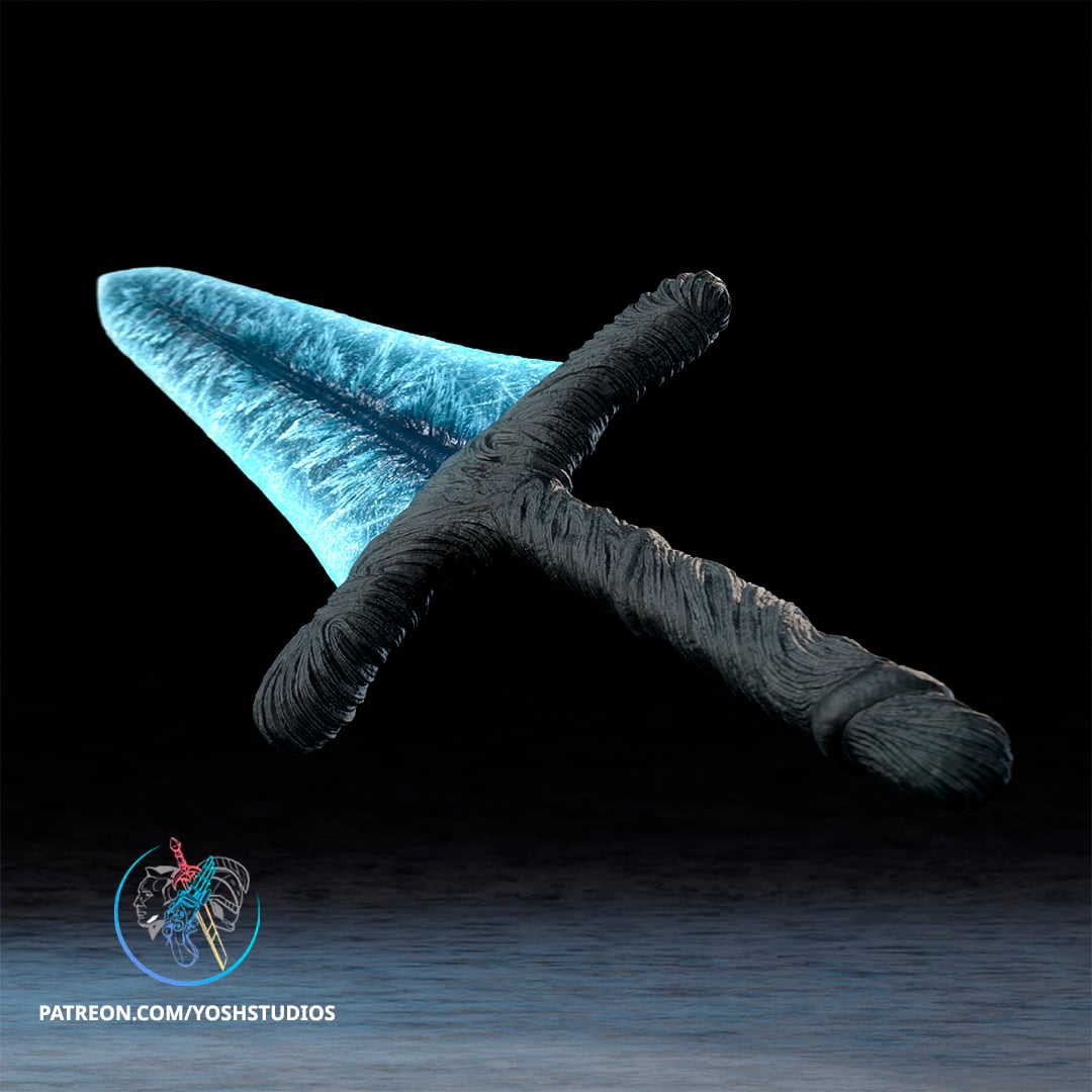 Dark Moon Great Sword 3D Printer STL File 3d model
