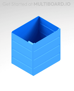 4x4x3 LU - Labelled - MultiBin Simple Drawer 3d model