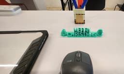 Merry Christmas Name Plate 3d model