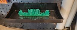 Merry Christmas Name Plate 3d model