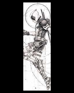 fanart sketches of marvel heroes -Wolverine, Deadpool and Doctor Strange - Bookmarks 3d model