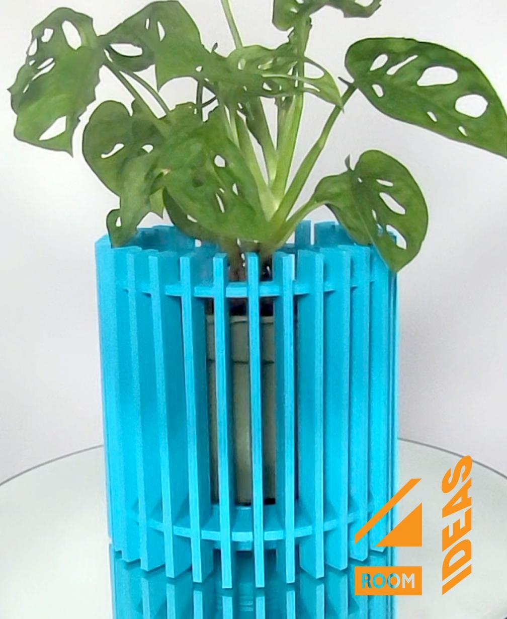 Planter Pot 2 - laser cut style 3d model