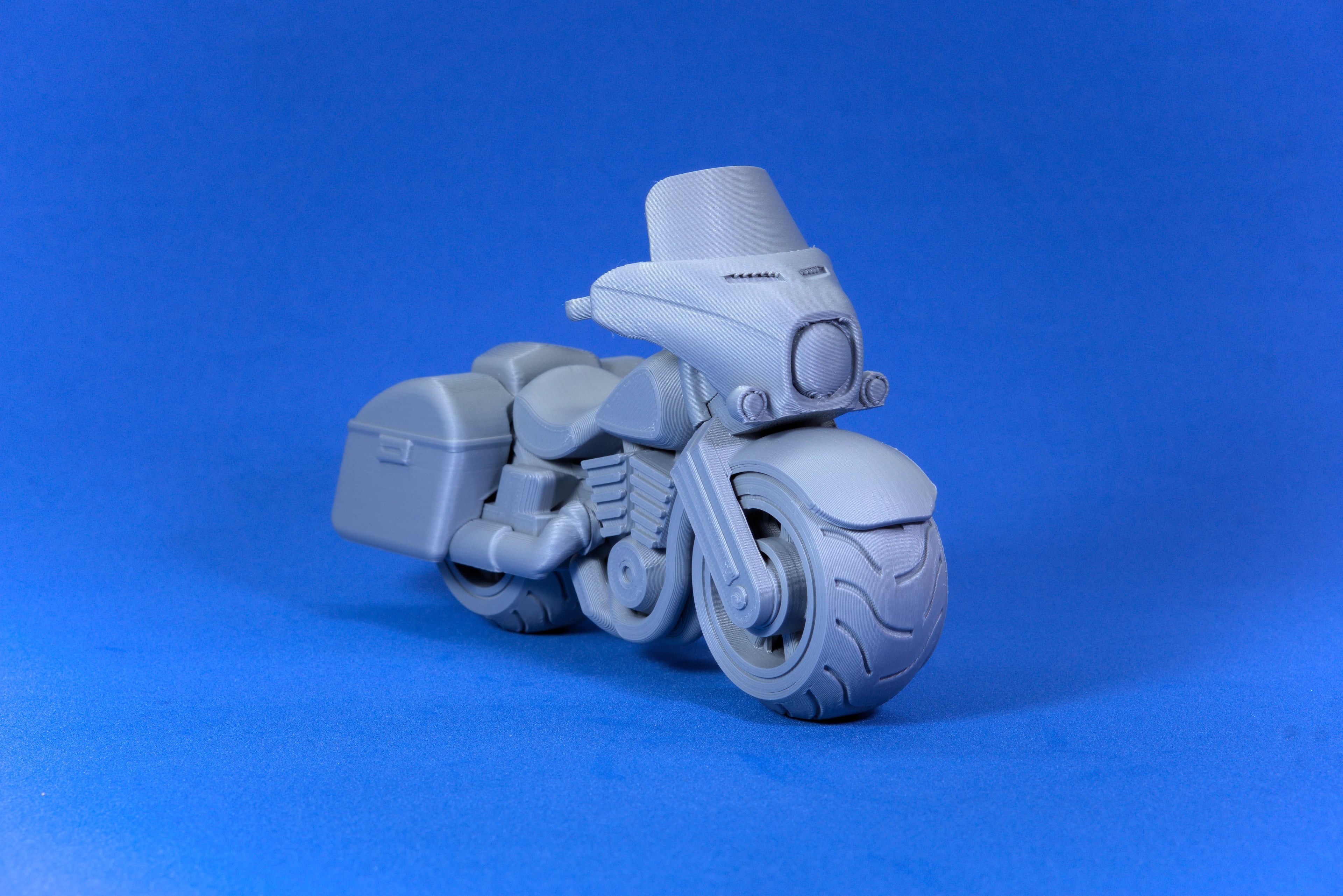 Bagger Motorcycle - Print in place 3d model