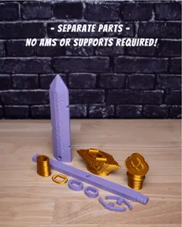 Rumi's Sword- Sword Kit (No AMS, No Support, No Glue) 3d model