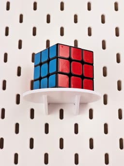 Round Shelf for Ikea Skadis/Uppspel Pegboards 100mm Diameter 3d model