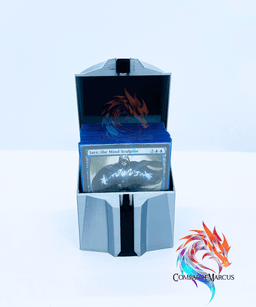 Mandalorian Helmet Style deck box (MTG, pokémon, Star Wars Unlimited) / multipart / 3mf included 3d model