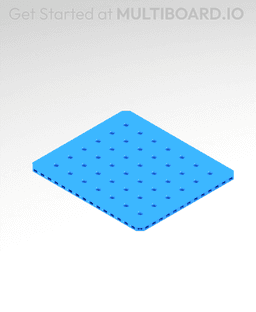 7x8 MU - Small Thread MU - MultiBoard Plate 3d model