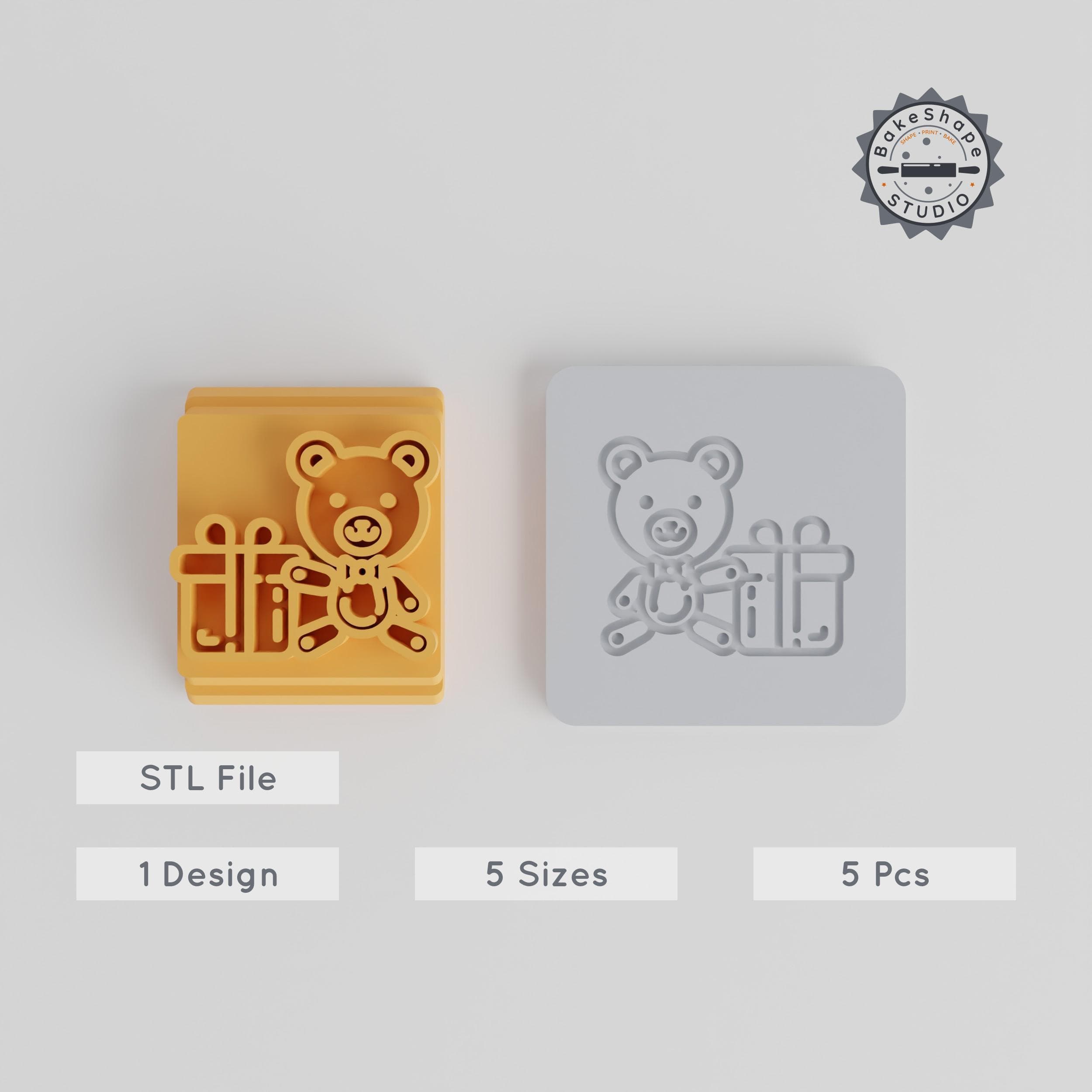 5-Piece Stamp Tile Set, 5 Motif Sizes, Ideal for Clay & Cookies, Holiday Gift Theme, Perfect for Festive Crafting PRODUCT_3878 3d model