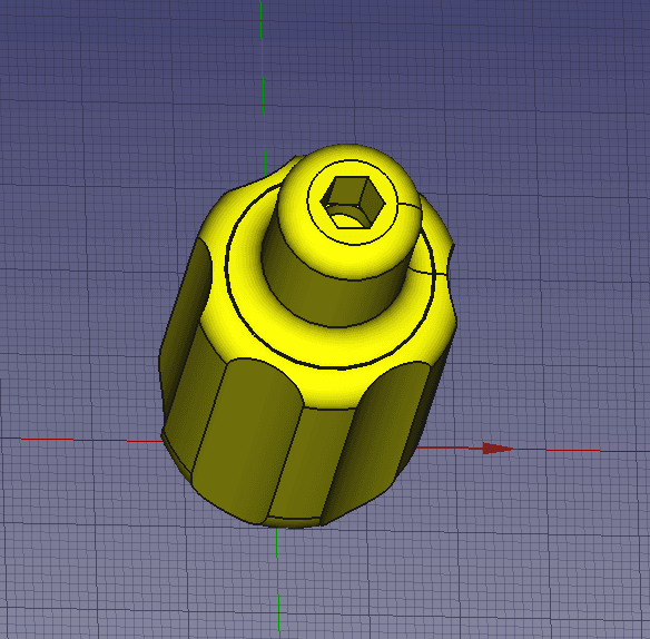 Stubby magnetic bit holder 3d model