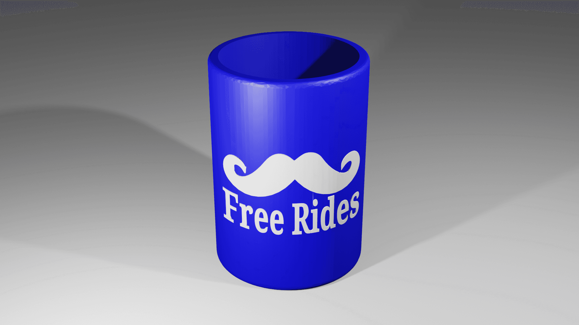 Free Rides Beer Can Koozie 3d model