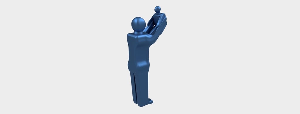 Mother's Day Statue 3d model