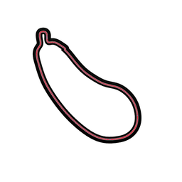Eggplant Cookie Cutter STL File - 4 inches 3d model