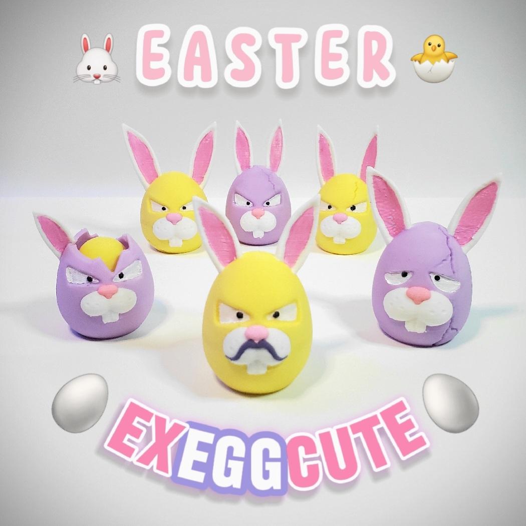 Easter Bunny Exeggcute [3 OF 6] Seasonal Pokemon Fan Art Holiday Decoration Set 3d model