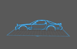 Mazda - RX-7 Wall Art 3d model