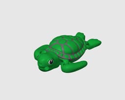Sea Turtle Keychain 3d model