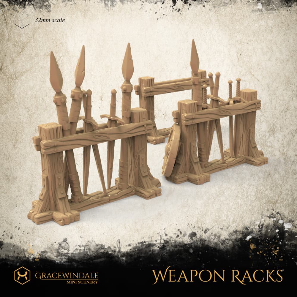 Weapon Rack Axe Weapon Racks - 3D model by Gracewindale on Thangs