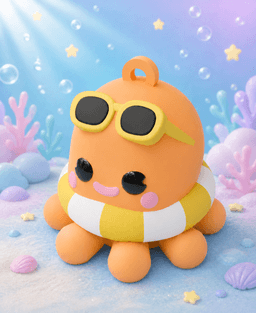 Lumi & Friends: Baby Octopus Flexi Spinners Collection (Multicolor) 3d model