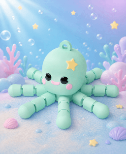 Lumi & Friends: Baby Octopus Flexi Spinners Collection (Multicolor) 3d model