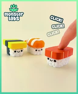 Nigiri Sushi Fidget Clicker Keychain Bundle 3d model