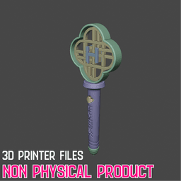 HanterX Fans Cosplay Lightstick Kpop Demon Hunters 3d model