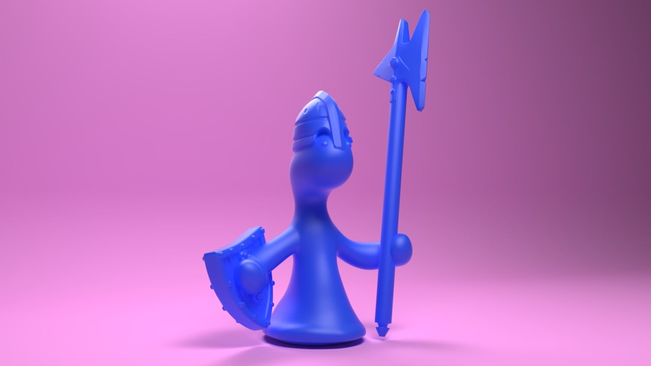 Toy soldiere clay 3d model
