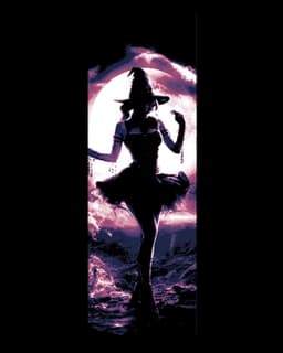 Witches Dancing under the Halloween Moon Lit Sky - Set of Bookmarks 3d model