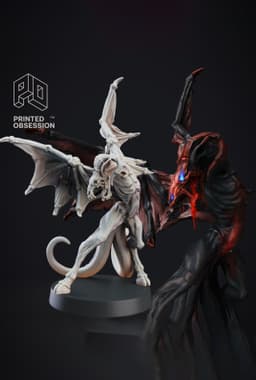 Jersey Devil - Skin Walkers - PRESUPPORTED - Illustrated and Stats - 32mm scale 3d model