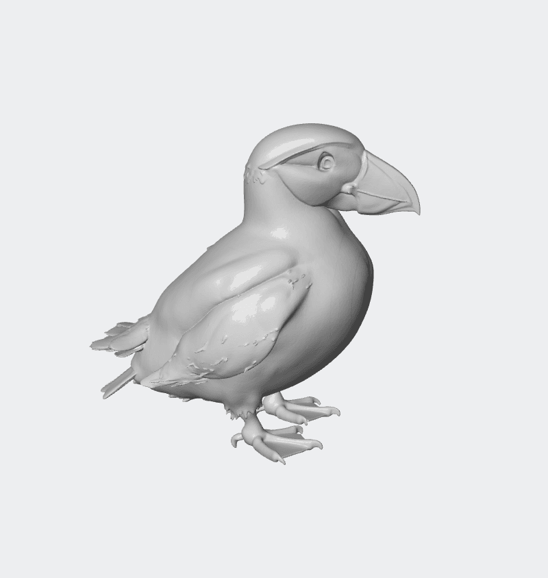 Puffin bird figure 3d model
