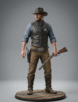 THE OLD WEST - THE YOUNG SHERIFF - THE LAWMEN COLLECTION (3D - 50MM STL) 3d model