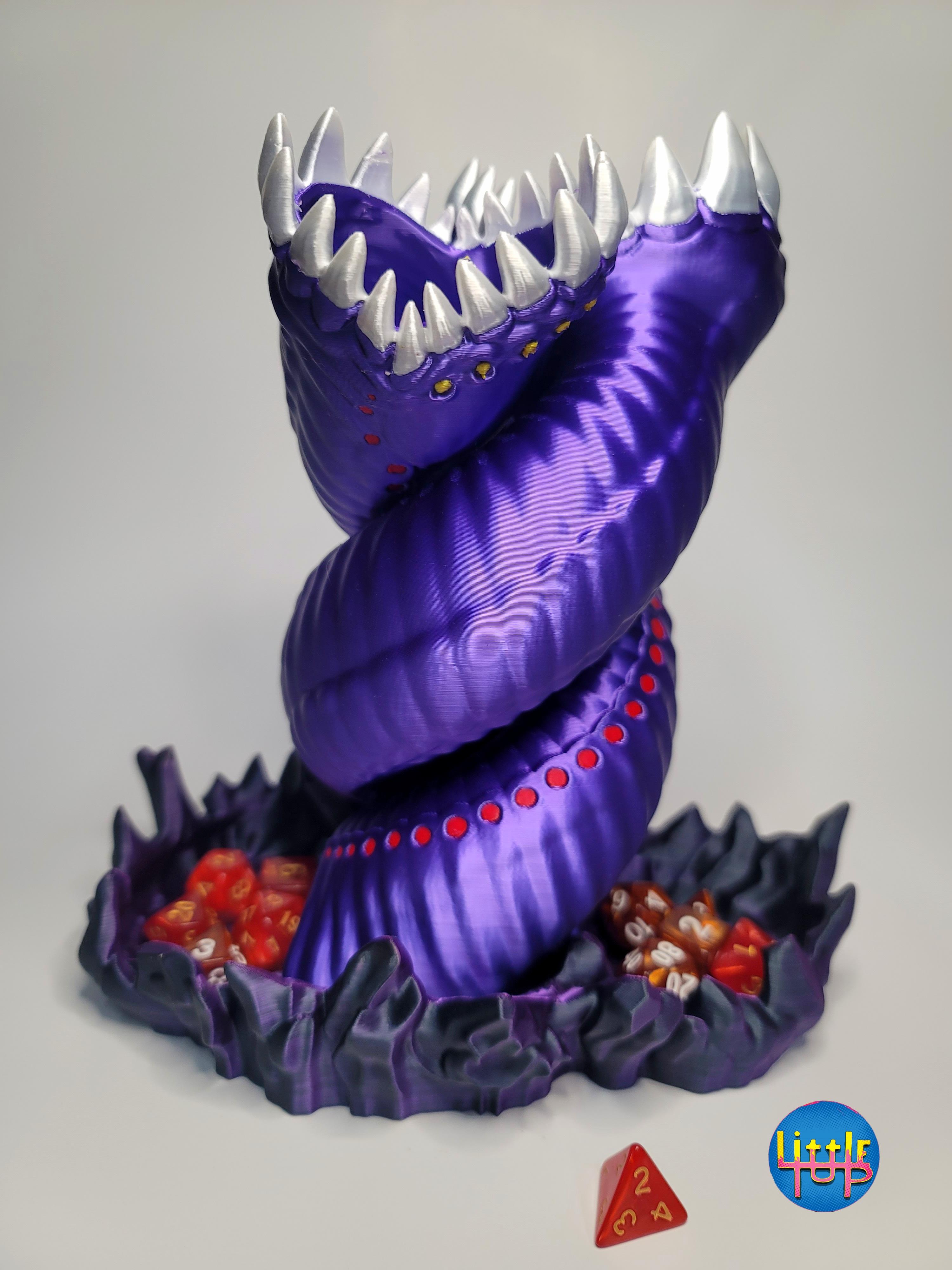 Purple Worm Dice Tower  update 2.0 3d model