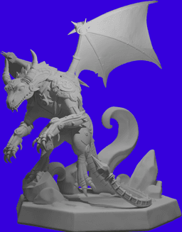 Velchron, the Clockwork Dragon – 3D Printable Miniature 3d model