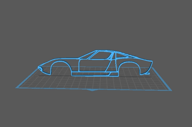 Lamborghini - Miura Wall Art 3d model