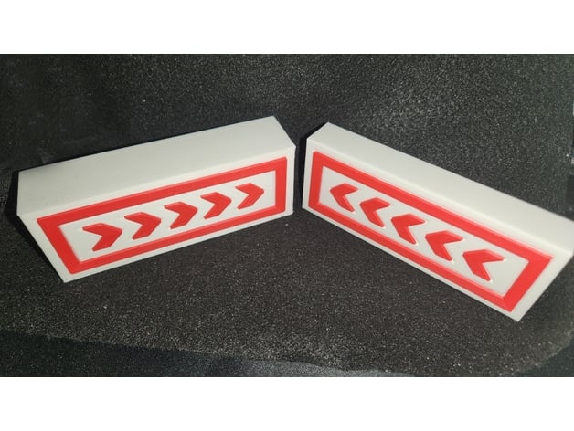 Mario Kart LIVE Dual Sided Mini-Turn Signs 3d model