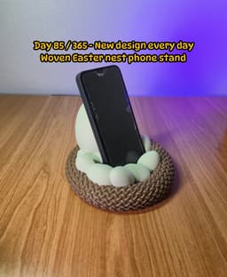 Woven Easter nest phone stand 3d model
