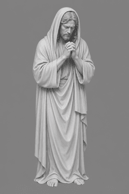 Praying Jesus Christ Statue STL | Christian Religious Sculpture | Catholic 3D Print Model 3d model