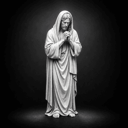 Praying Jesus Christ Statue STL | Christian Religious Sculpture | Catholic 3D Print Model 3d model