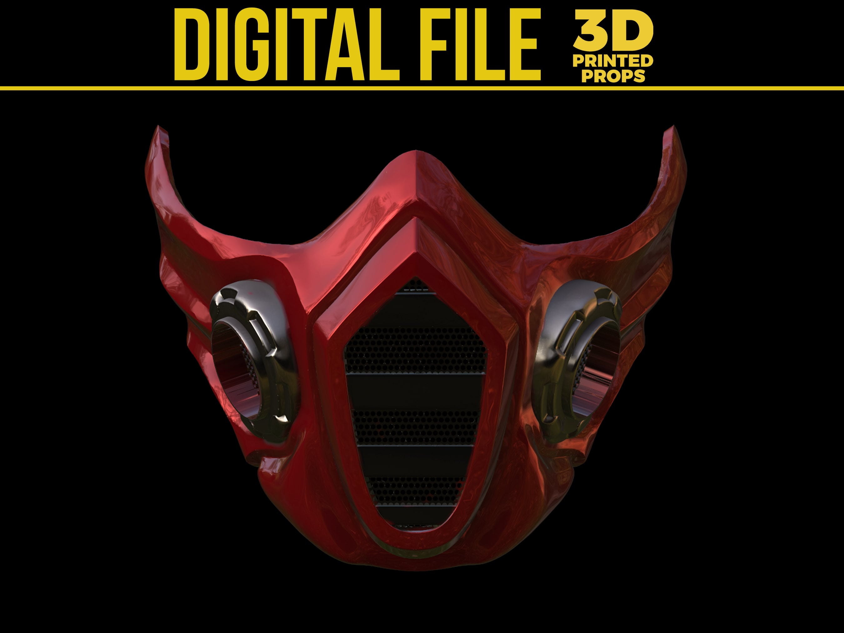 Mortal Kombat Inspired Scorpion Face Mask 3d model