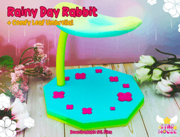Rainy Day Bunny Flexi + Diorama 3d model