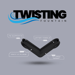 TWISTING FOUNTAIN FIDGET TOY / PRINT IN PLACE / EDUCATION TOY / GADGET 3d model
