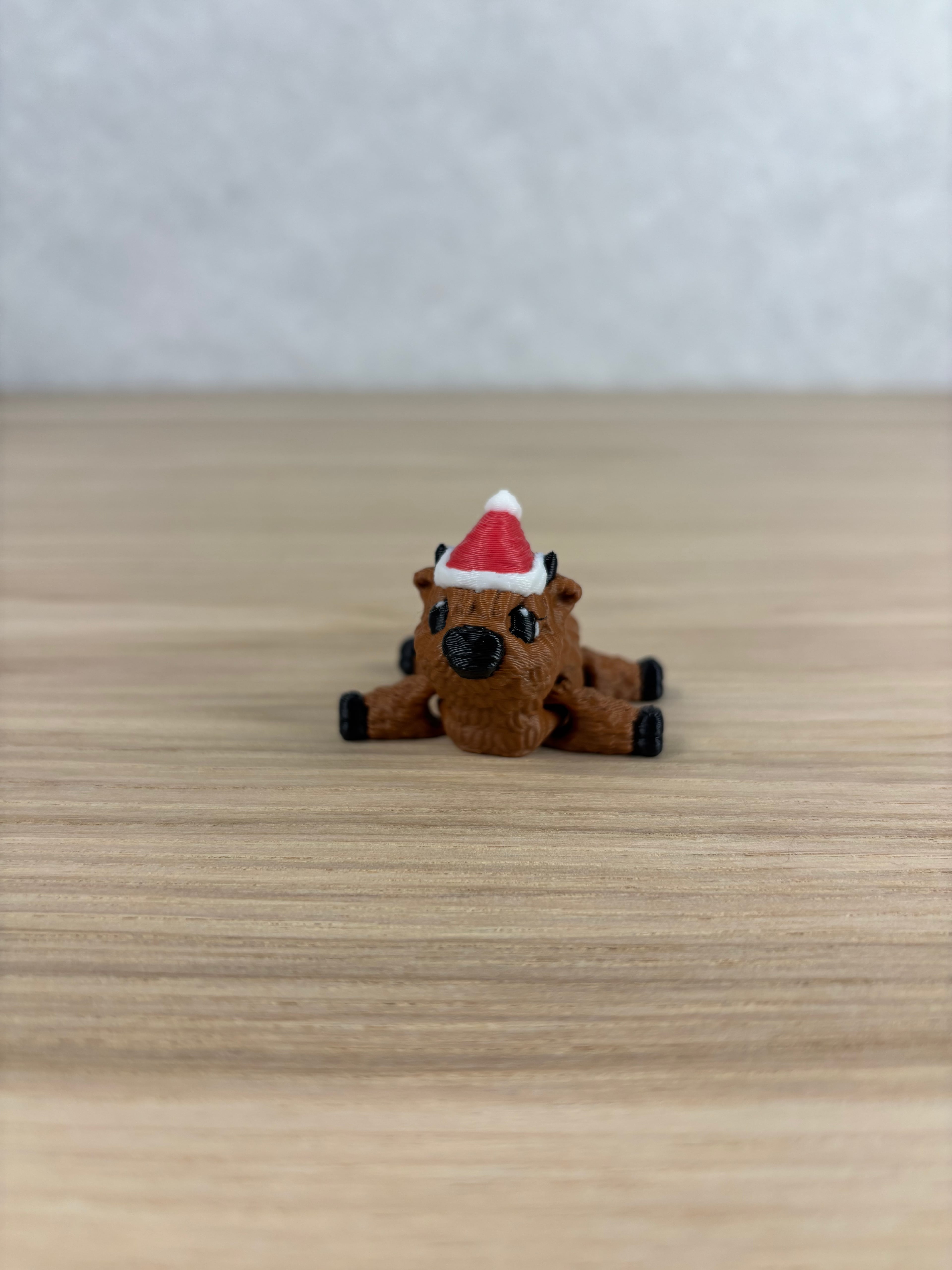 Highland Cow Christmas Fidget 3d model