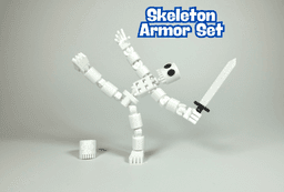 Skeleton Armor Set (MM3D Action Figure) 3d model
