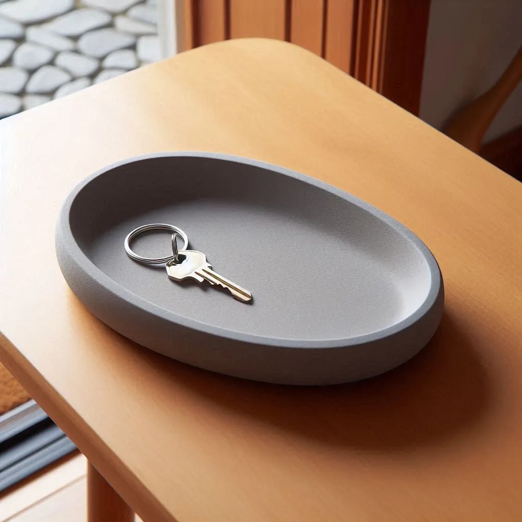 Modern Key & Coin Tray "Drop" 3d model