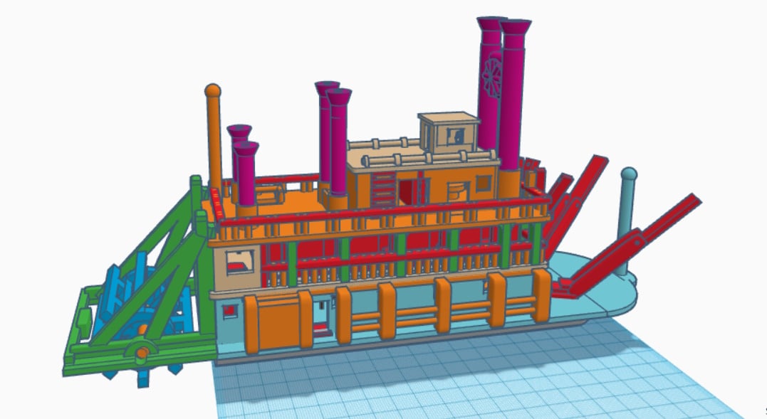 Steam Boat 3d model