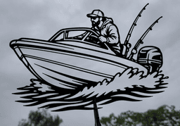 Fishing Boat Adventure 2D Wall Art.stl 3d model