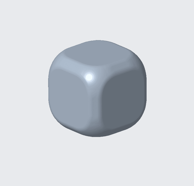 Standard K6 dice 3d model