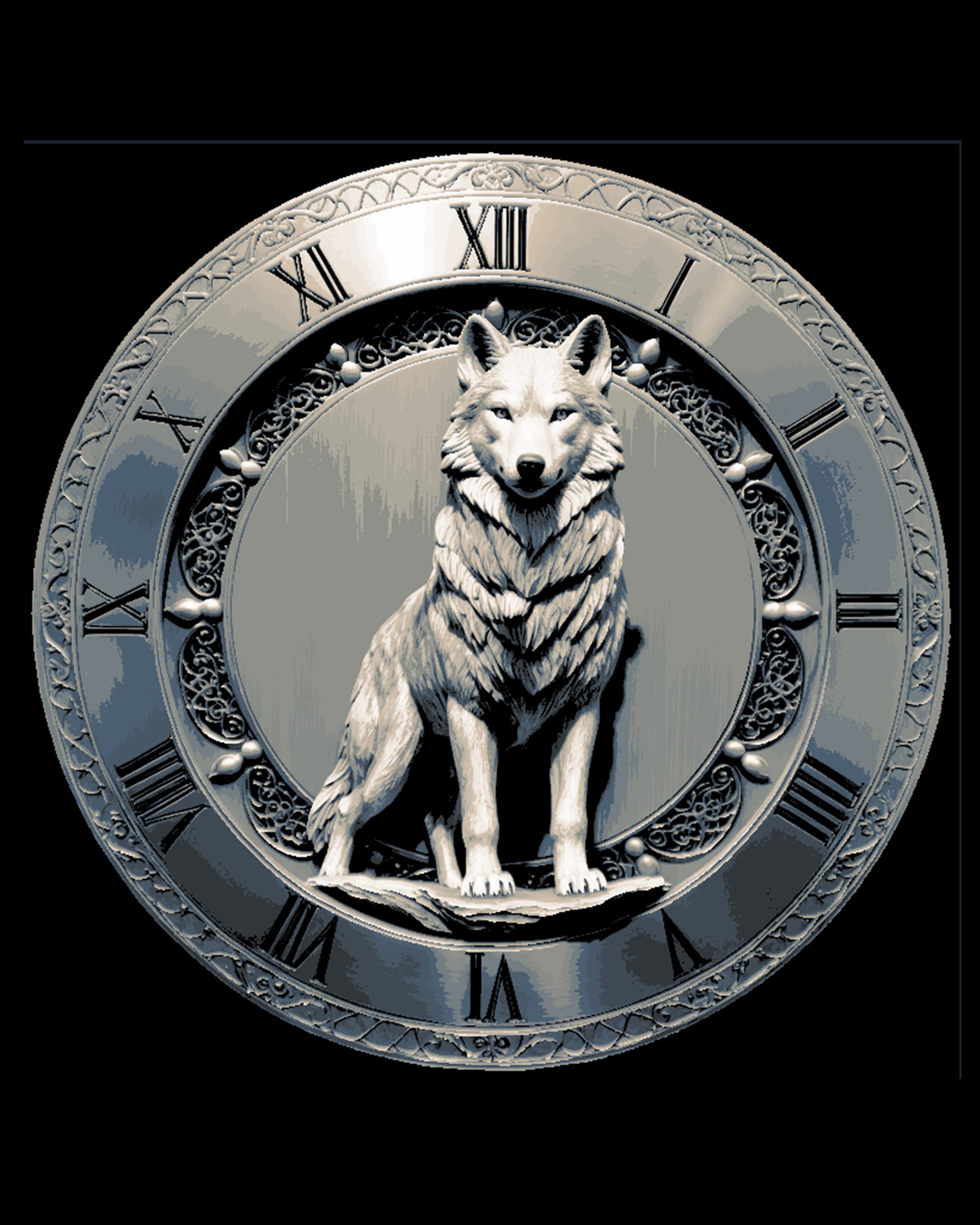 Wolfpack Clock Buy Majestic Wolf Clock Face - Great Christmas Gift - Happy Friday! for ...