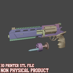 Grace and Leon Requiem Cosplay Propgun Revolver Pistol Resident Evil Requiem 3d model