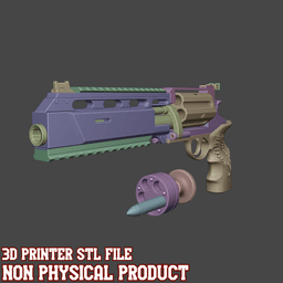 Grace and Leon Requiem Cosplay Propgun Revolver Pistol Resident Evil Requiem 3d model